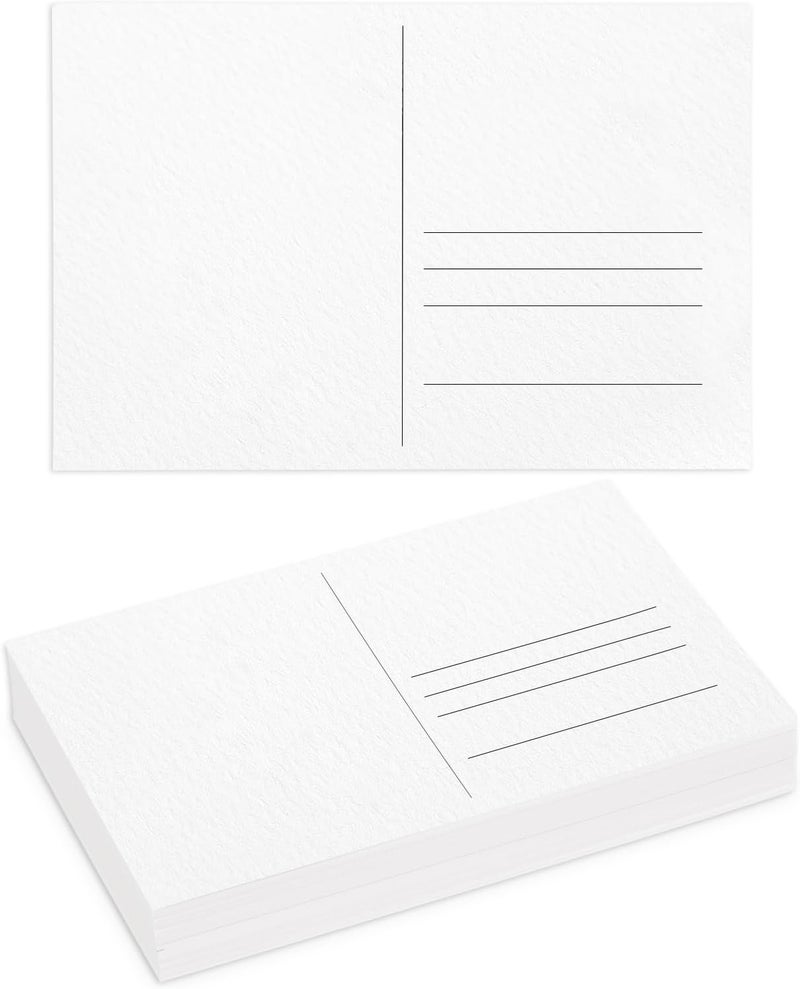 fuceury 50 Pieces Watercolor Postcards, 100% Cotton 140lb/300gsm Blank Postcards 4x6 Inch Watercolor Paper Post Cards for Watercolor Journal, DIY, Mailing, Painting, Invitations, Greeting Cards - Image 1
